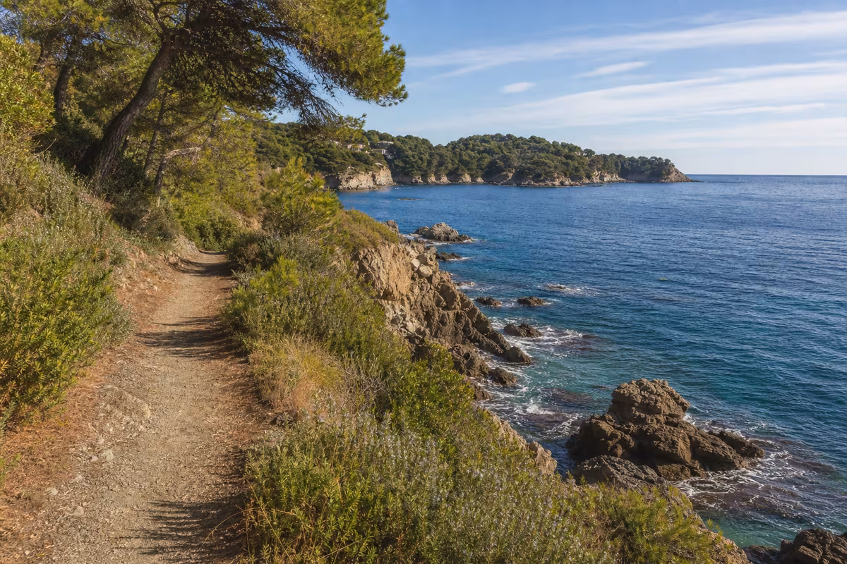Sentier du littoral du Pradet le long de la mer
